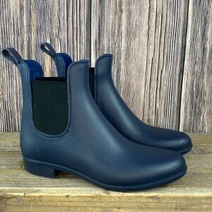 Storm By Cougar Blue Rubber Chelsea Rain Boots- Size 7